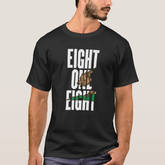 Acht acht 818 Area Code California Los Angel T-Shirt (Vorderseite)