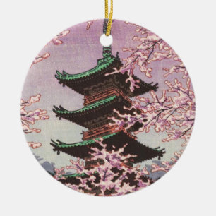 Acht Ansichten von Tokio Ueno Toshogu-Schrein Kasa Keramikornament