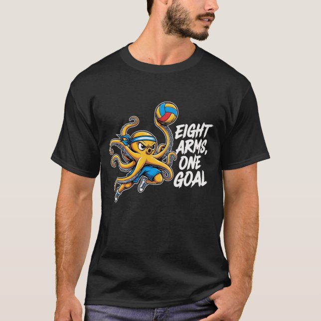 Acht Arme, ein Ziel - Fußoktopus Grafik T-Shirt (Vorderseite)
