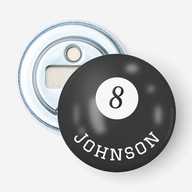 Acht Ball mit Individuelle Name Flaschenöffner (Vorderseite)