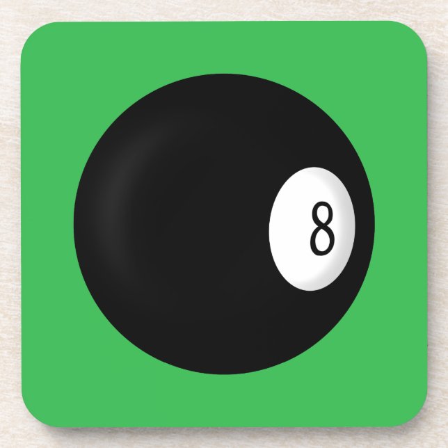 Acht Ball Poltisch Square Untersetzer (Vorderseite)