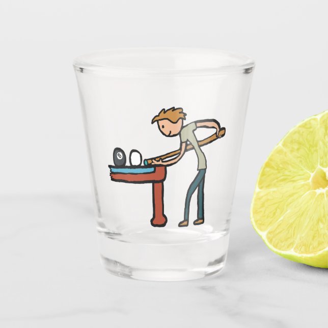 Acht Ball Pool Schnapsglas (Vorderseite)