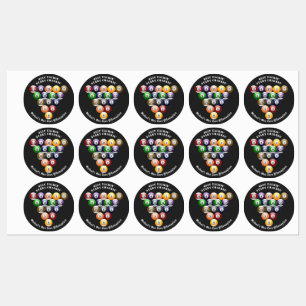 Acht-Ball-Rack-Billard-Balls 8-Ball-Pool-Spiel Etiketten