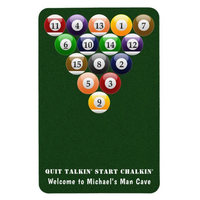 Acht-Ball-Rack-Billard-Balls 8-Ball-Pool-Spiel Magnet (Vertikal)