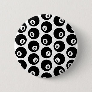 Acht Billard-Billard-Muster CUSTOM-FARBE Button