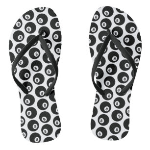 Acht Billard-Billard-Muster CUSTOM-FARBE Flip Flops