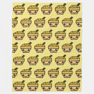 Acht Bit Kawaii Nudel-Schüssel TP Fleecedecke