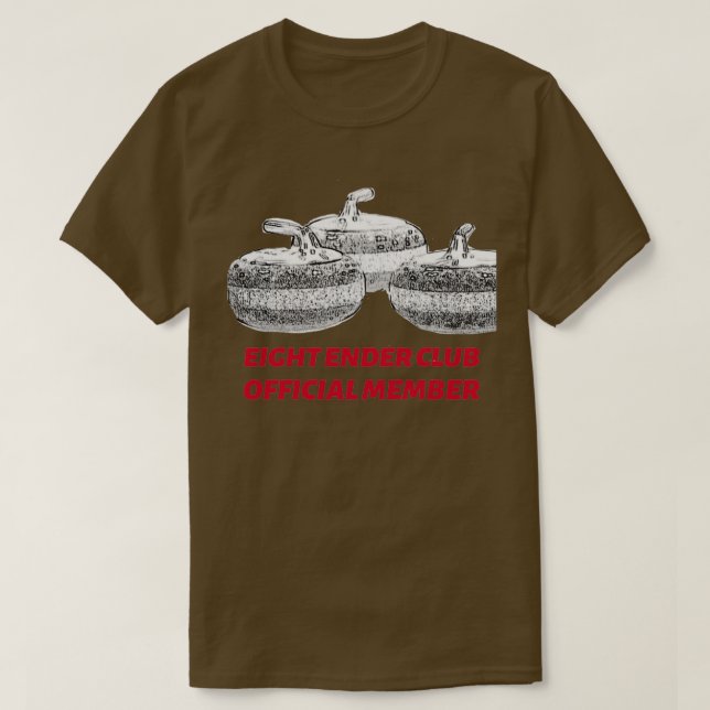 Acht Ender Club Curling Rocksblue T-Shirt (Design vorne)