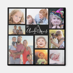 Acht Foto der Monogram-Familie individuell Magnet