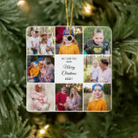 Acht Foto Wir Liebe Sie Mama Weihnachten Keramikornament<br><div class="desc">Acht Foto Wir Liebe Sie Mama Weihnachtsschmuck.</div>