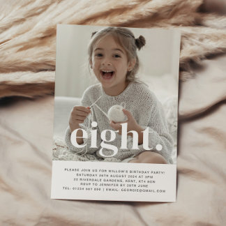 Acht Fotos Einladung zum ersten Geburtstag