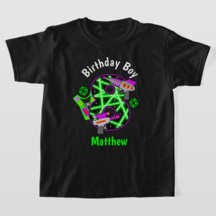 Acht Geburtstagsjunge Laser-Tag-Shirt T-Shirt