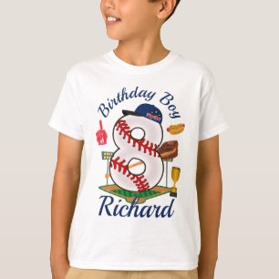 Acht Geburtstagskinder Baseball 8. T-Shirt