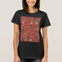 Acht gepunkteter Stern in warmen Farben T-Shirt