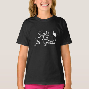 Acht große Mädchen acht Jahre alt Mädchen Geburtst T-Shirt