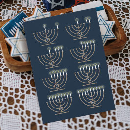 Acht Hanukkah Nights - Urlaubskarte Feiertagskarte