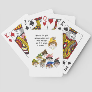 Acht humorvolle Bridge Player Ladys Cards Spielkarten