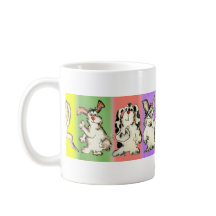 Acht Kaninchen-dumme Cartoon-Häschen-Kaffee-Tasse