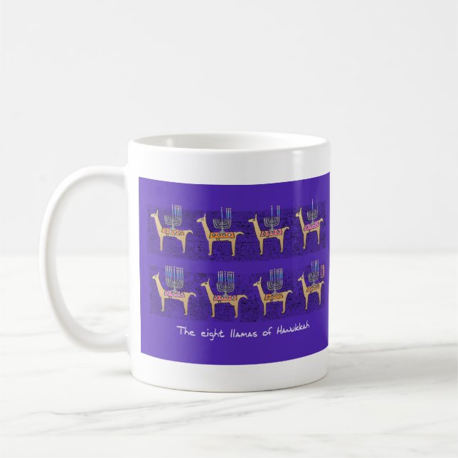 Acht Llamas der Hanukkah-Tasse Kaffeetasse (Links)
