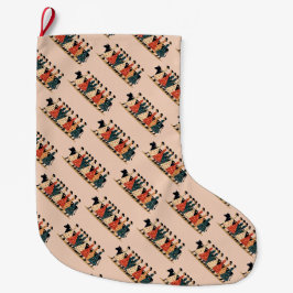 Acht Mädchen haben einen Milchschnitt-out-Stift 1 Großer Weihnachtsstrumpf
