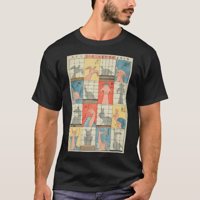 Acht Schattenfiguren Utagawa Hiroshige T-Shirt (Vorderseite)