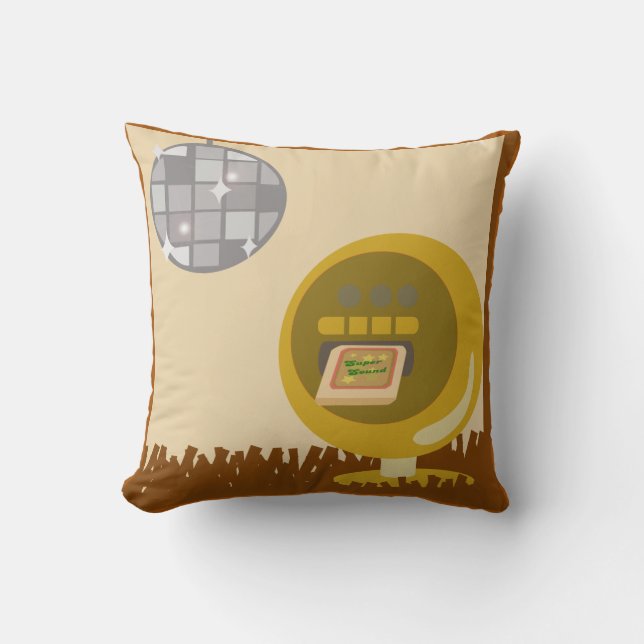 Acht Track Disco Inspiriert Retro Art Kissen (Vorderseite)