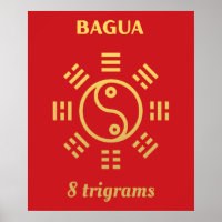 Acht Trigramme - Feng Shui - Golden