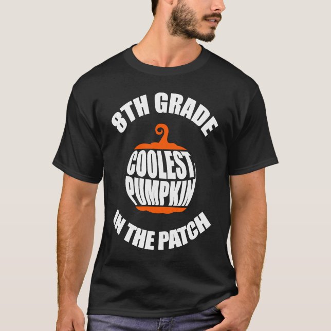 Achte 8. Klasse Coolster Kürbis in die Patchkids T-Shirt (Vorderseite)