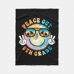 Achte Grade Peace Out School 2024 Letzter Schultag Fleecedecke