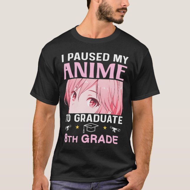 Achte Klasse Abschluss Anime 2024 Graduate Middle  T-Shirt (Vorderseite)
