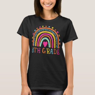 Achte Klasse Lehrer Leopard Regenbogen Achte Klass T-Shirt