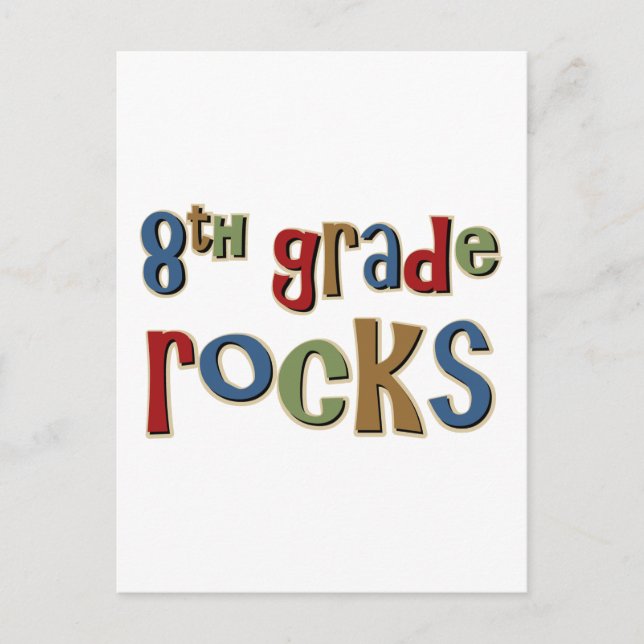 Achte Klasse Rocks Postkarte (Vorderseite)
