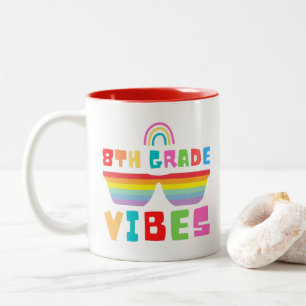 Achte Klasse vibes back to School Teacher & Studen Zweifarbige Tasse