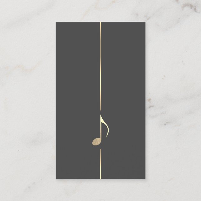 Achte Minimalistische Musikkarte Visitenkarte (Vorderseite)