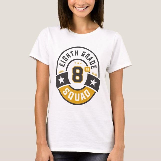 Achte Platz Team der achten Klasse zurück zur Schu T-Shirt (Vorderseite)