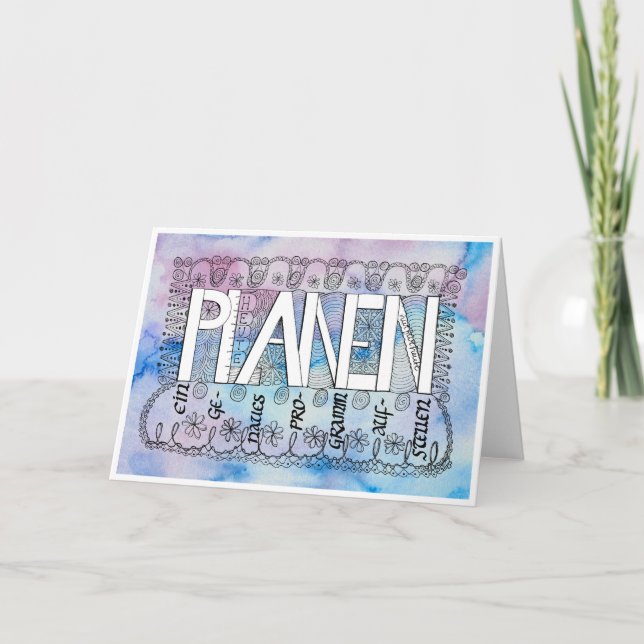 Achte Regel der Gelassenheit – PLANEN Faltkarte Dankeskarte (Vorderseite)
