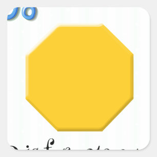 Achteck Quadratischer Aufkleber