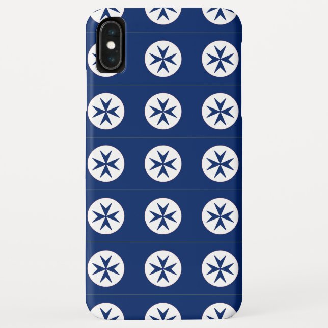 Achteckkreuz BLAU CORSAIR Case-Mate iPhone Hülle (Rückseite)