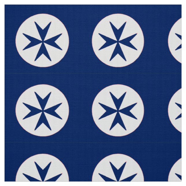 Achteckkreuz BLAU CORSAIR Stoff (Muster)