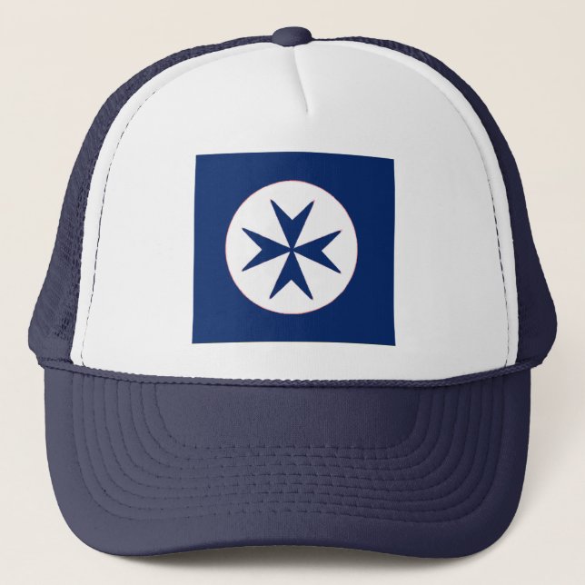 Achteckkreuz BLAU CORSAIR Truckerkappe (Vorderseite)