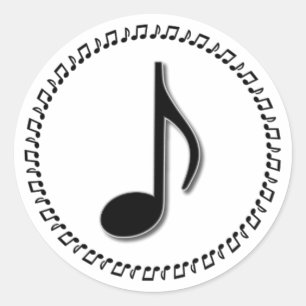 Achtelnote-Musik-Entwurf Runder Aufkleber