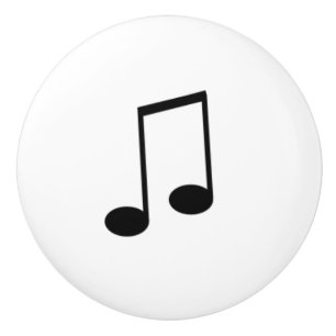 Achtelnoten oder Zitterne der Musikanmerkung zwei Keramikknauf