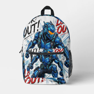 Achten Sie auf Cyber Commando Techwear Streetwear Bedruckter Rucksack