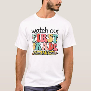 Achten Sie auf die 1. Klasse hier komme ich Boho e T-Shirt