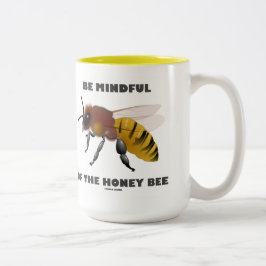 Achten Sie auf die Haltung der Honigbiene Zweifarbige Tasse