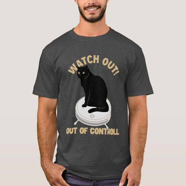 Achten Sie auf die Mama Cat Lovers Cat Retro T-Shirt (Vorderseite)