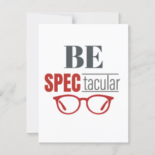 Achten Sie auf eine akkuläre, lustige Optometriker Postkarte
