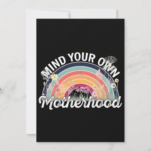 Achten Sie auf Ihre eigene Mutterschaft, Muttertag Dankeskarte (Vorderseite)