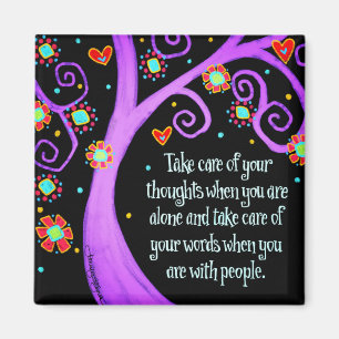 Achten Sie auf Ihre Gedanken Zitate Tree Trendy Tr Magnet