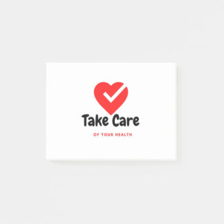 Achten Sie auf Ihre Gesundheit Post-it Klebezettel